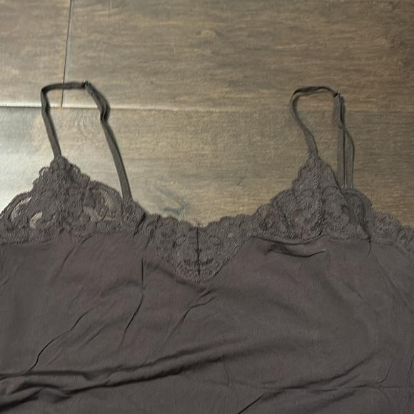 4/$20 Smart Set large camisole, brown with lace trim- size large layer, tank top - Picture 3 of 8